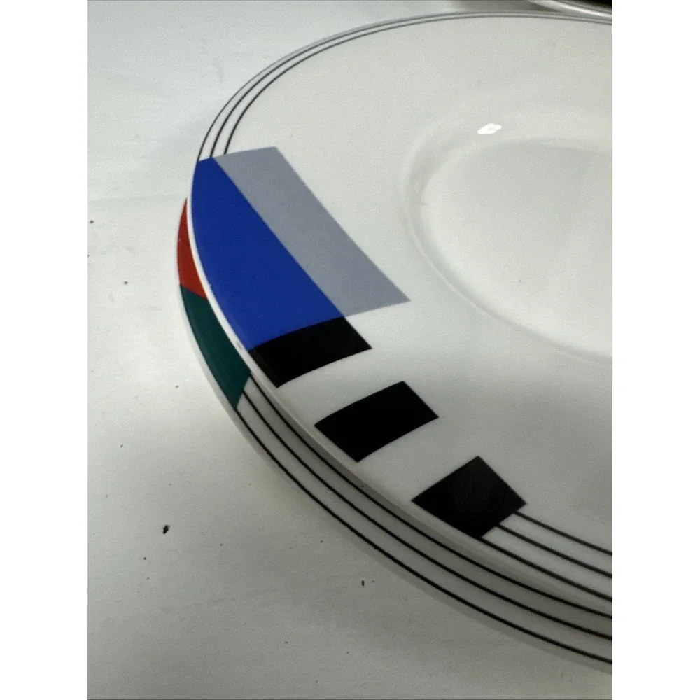 Set of 4 Mikasa Maxima HIGH SPIRITS Super Strong China Saucers 6.5